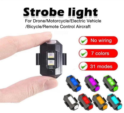 7 Colors LED With 3 Flashing / Helmet Exterior Night Signal Light With USB Rechargeable Cable Kit For Drone Flashing, Bike Bicycle (1 Piece)